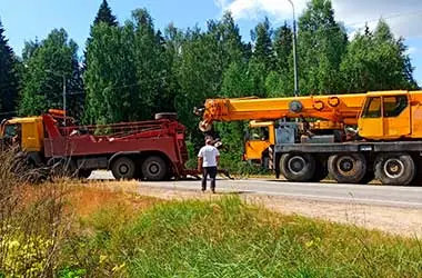 Эвакуация автокрана